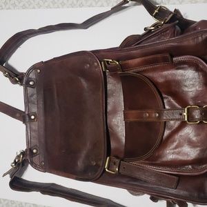 Piyush Joshi Handmade Leather Backpack/Talega/  Messenger Bag . GORGEOUS